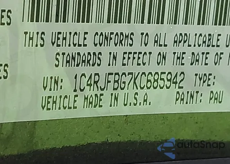 2019 Jeep Grand Cherokee Limited 4X4 z USA, uszkodzony, nr VIN 1C4RJFBG7KC685942